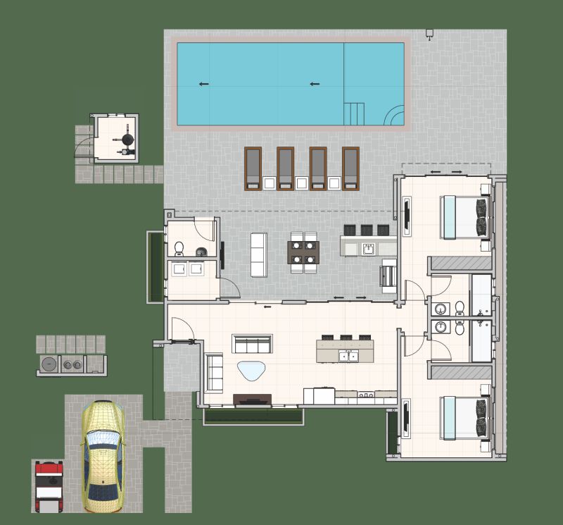 Villa Coralreef floorplan